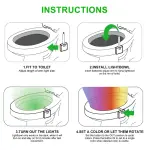 8/16 Color LED Smart Sensor Light Toilet Lid Night Light Motion Sensor