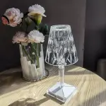 Diamond Table Lamp LED Touch Control Crystal Charging Acrylic