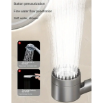 Turbocharged Shower Head With 3 Modes And Massage Filter
