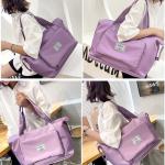 Sac de voyage pliable de grande capacité Sac fourre-tout MAUVE