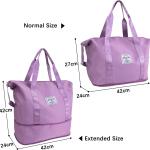 Sac de voyage pliable de grande capacité Sac fourre-tout MAUVE