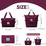 Sac de voyage pliable de grande capacité Sac fourre-tout Bordeaux