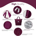 Sac de voyage pliable de grande capacité Sac fourre-tout Bordeaux