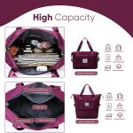 Sac de voyage pliable de grande capacité Sac fourre-tout Bordeaux