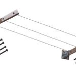 Seche Linge Mural et Pliable - GRIS