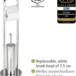 Porte Papier Toilette avec Brosse WC - INOX