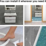 Barrière d'eau en silicone pour douche plan de travail, évier-2mt