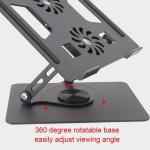 Support d'Ordinateur Portable Rotatif à 360° - ventilateurs non inclus