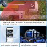 Camera double lens solaire 4G 8+8 MP