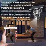 Camera double lens solaire 4G 8+8 MP