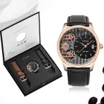 Montre de luxe Tomi Face Gear T-105 pour homme – Coffret élégant