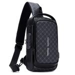 Sac de poitrine homme avec port USB – Imperméable et anti-vol