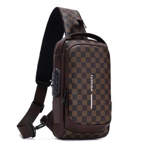 Sac de poitrine homme avec port USB – Imperméable et anti-vol