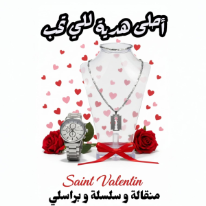 Pack Montre Homme Acier Inoxydable avec Collier et Bracelet MP004