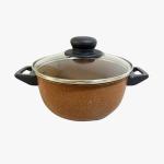 Batterie de Cuisine - 100% Granite - 20 pièces - Marron
