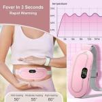 Ceinture de tampon de chaleur et de massage électrique rose